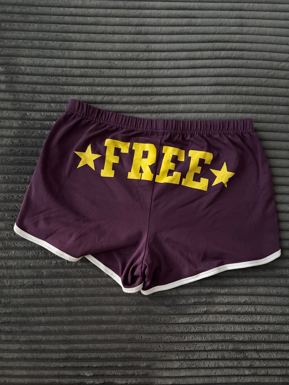 Women's Purple Retro Lounge Shorts with Yellow